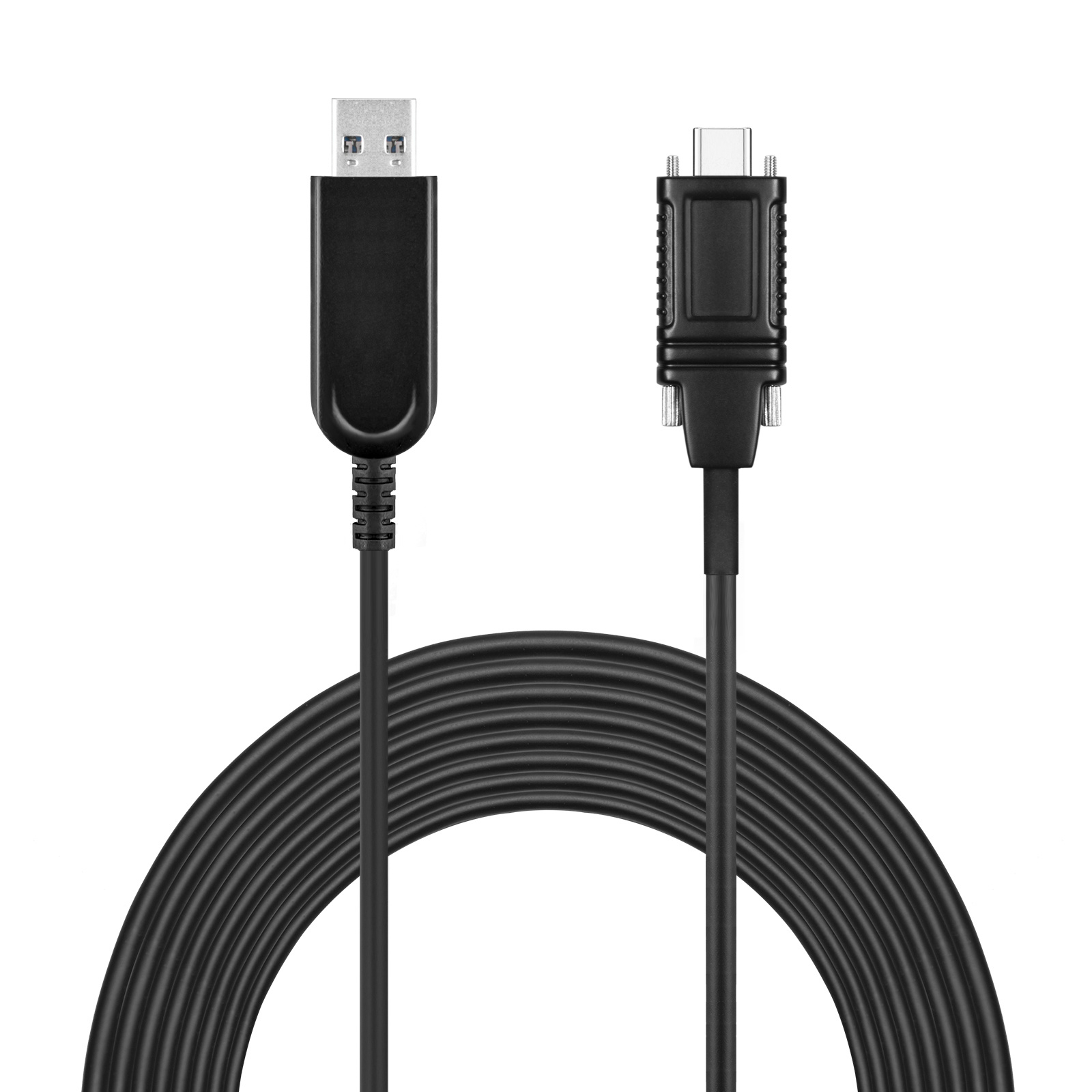 USB3.0 A Male to C Male screw Optical fiber series AOC cable