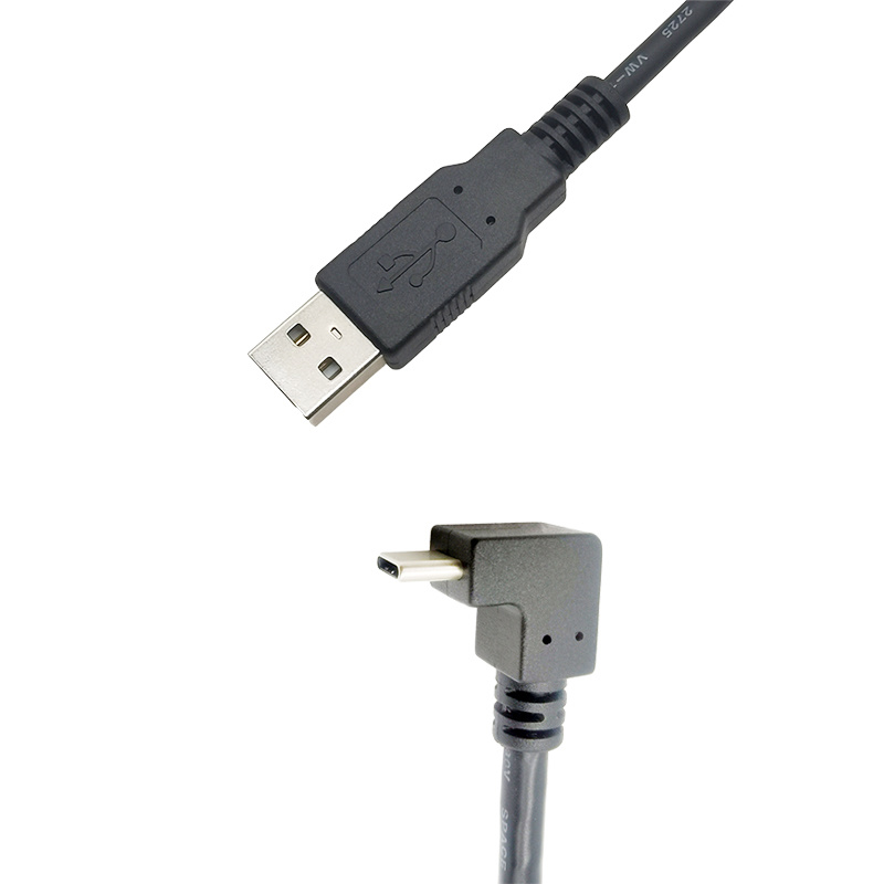 USB2.0 A type Male to C type 90D cable