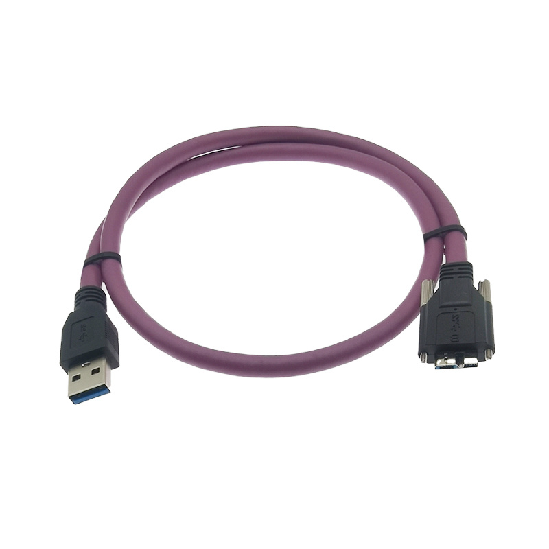 USB3.0 A type Male to Micro USB3.0 B type Male with screw hiflex cable